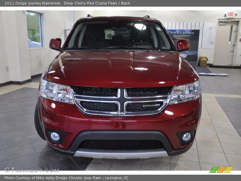 Deep Cherry Red Crystal Pearl / Black 2011 Dodge Journey Mainstreet