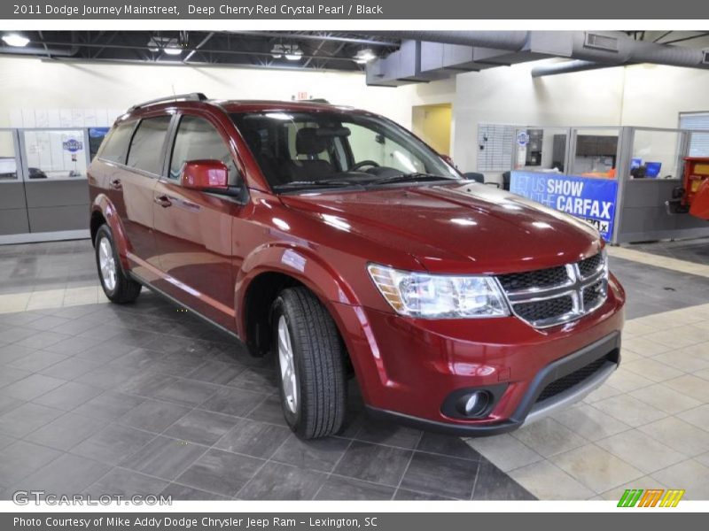 Deep Cherry Red Crystal Pearl / Black 2011 Dodge Journey Mainstreet