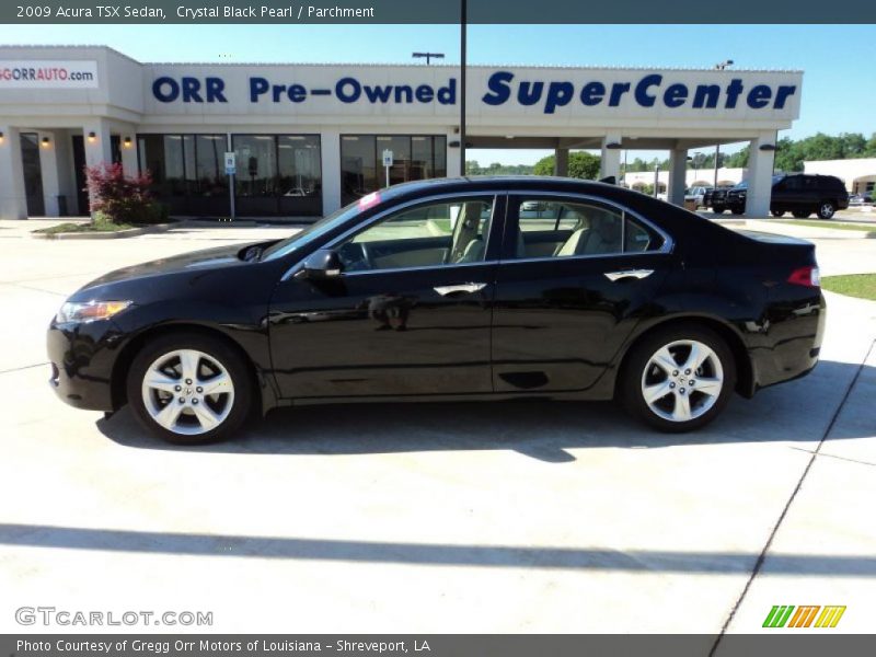 Crystal Black Pearl / Parchment 2009 Acura TSX Sedan