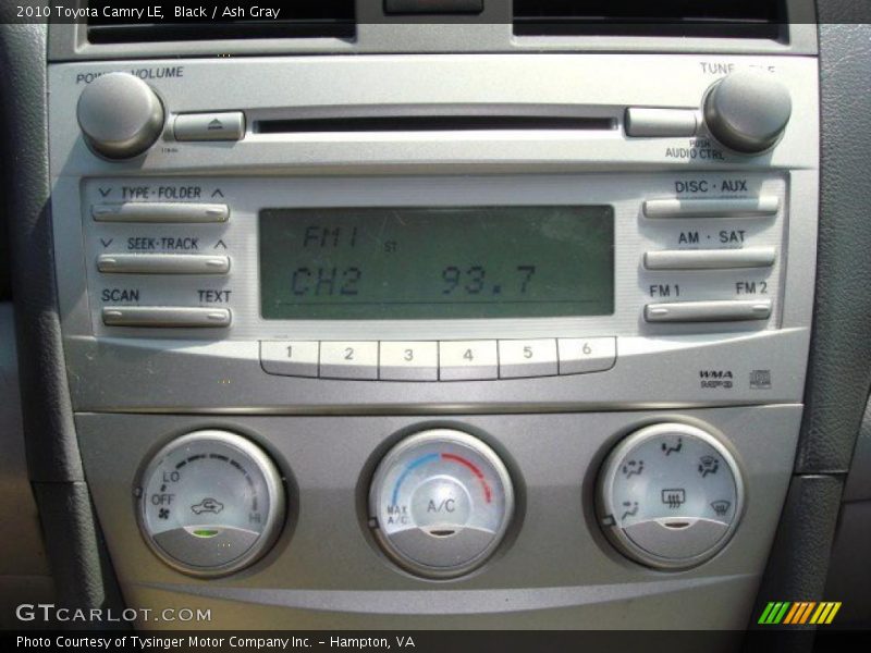 Black / Ash Gray 2010 Toyota Camry LE
