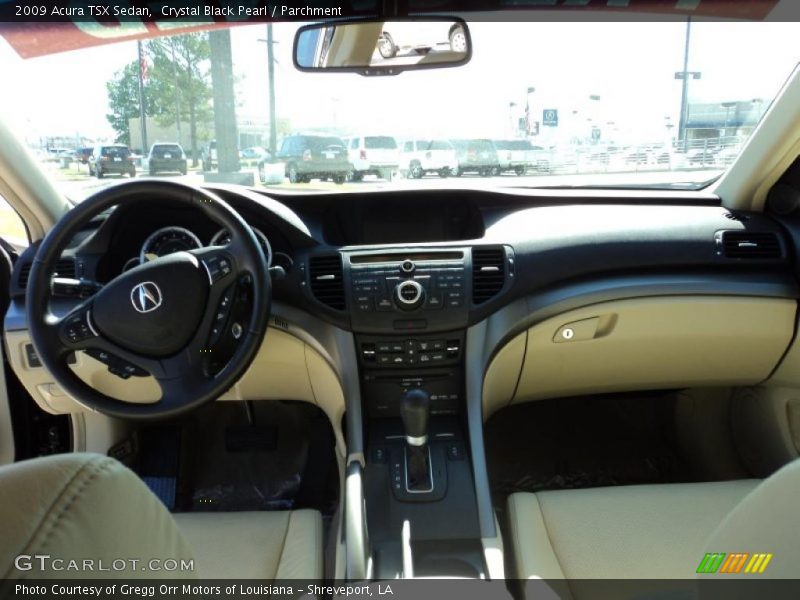 Crystal Black Pearl / Parchment 2009 Acura TSX Sedan