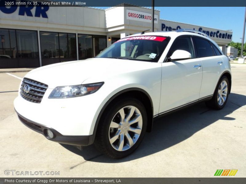 Ivory Pearl White / Willow 2005 Infiniti FX 35