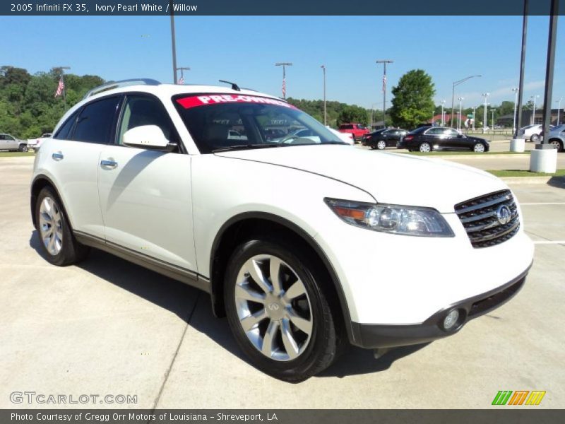 Ivory Pearl White / Willow 2005 Infiniti FX 35