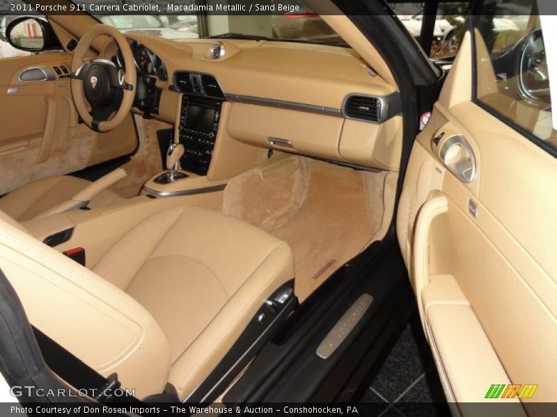 Macadamia Metallic / Sand Beige 2011 Porsche 911 Carrera Cabriolet