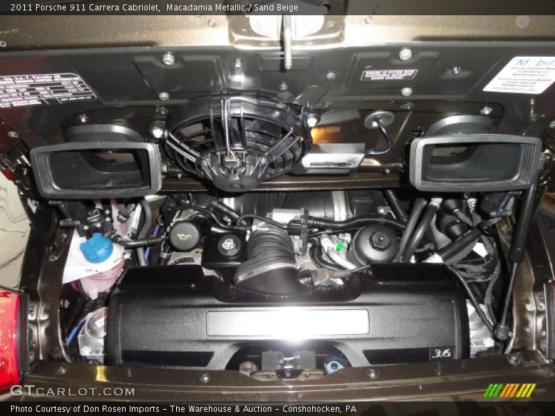  2011 911 Carrera Cabriolet Engine - 3.6 Liter DFI DOHC 24-Valve VarioCam Flat 6 Cylinder