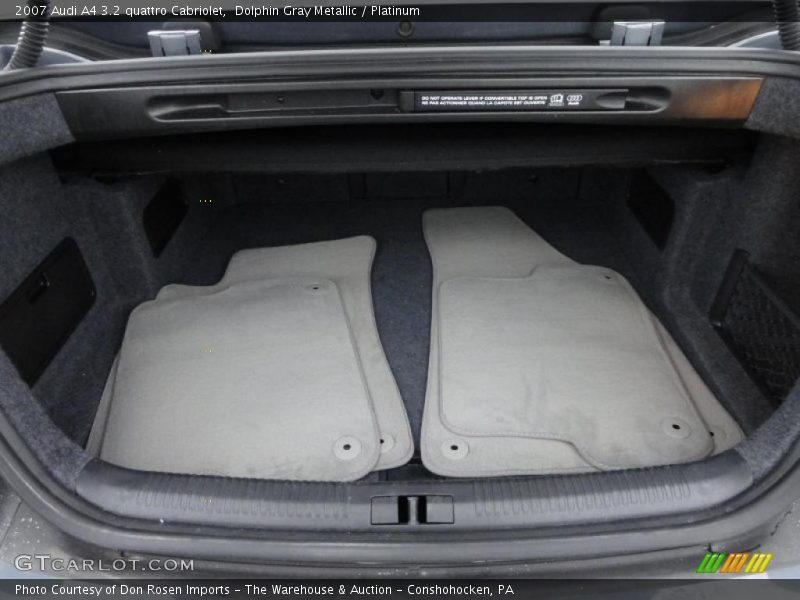  2007 A4 3.2 quattro Cabriolet Trunk