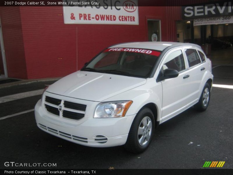 Stone White / Pastel Slate Gray 2007 Dodge Caliber SE