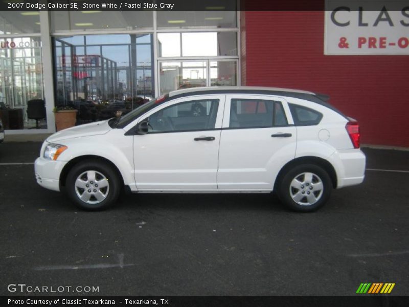 Stone White / Pastel Slate Gray 2007 Dodge Caliber SE