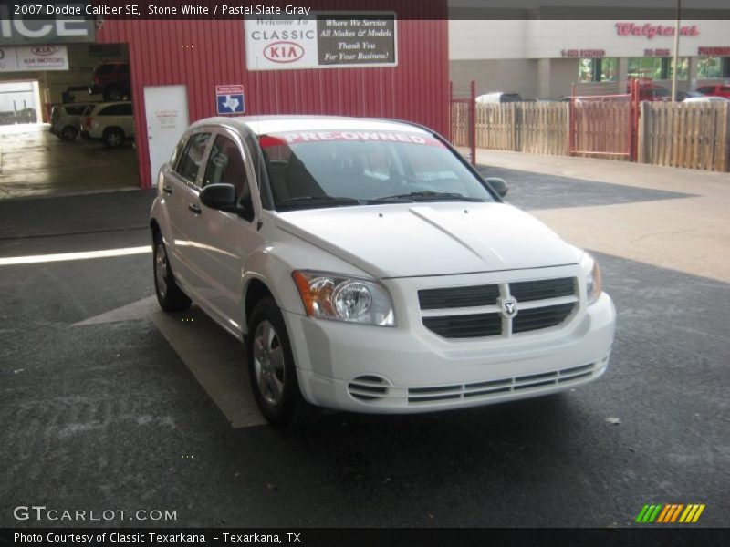 Stone White / Pastel Slate Gray 2007 Dodge Caliber SE