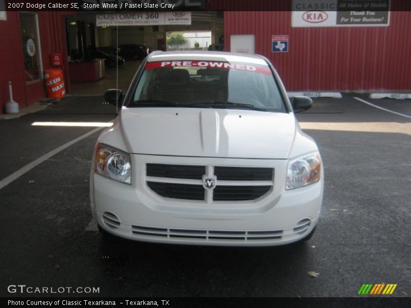 Stone White / Pastel Slate Gray 2007 Dodge Caliber SE