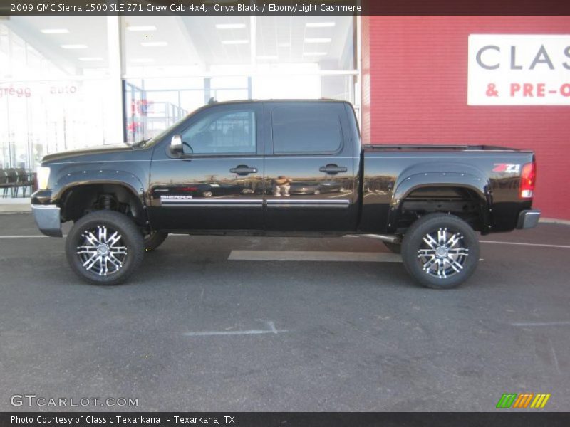 Onyx Black / Ebony/Light Cashmere 2009 GMC Sierra 1500 SLE Z71 Crew Cab 4x4