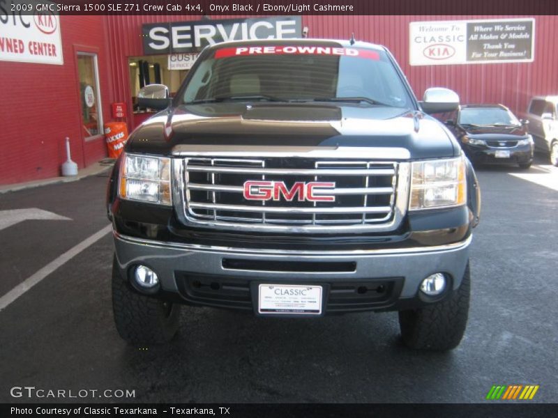 Onyx Black / Ebony/Light Cashmere 2009 GMC Sierra 1500 SLE Z71 Crew Cab 4x4