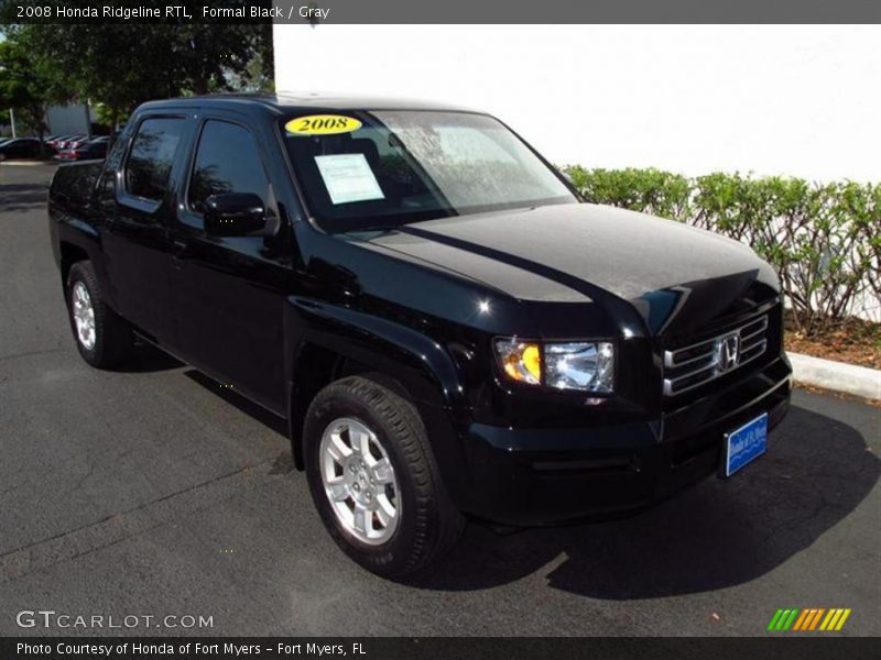 Formal Black / Gray 2008 Honda Ridgeline RTL