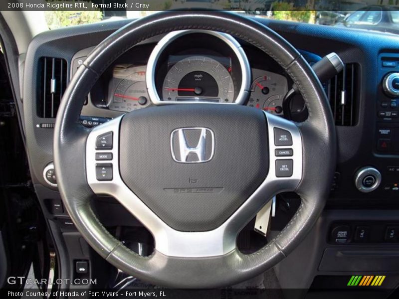 Formal Black / Gray 2008 Honda Ridgeline RTL