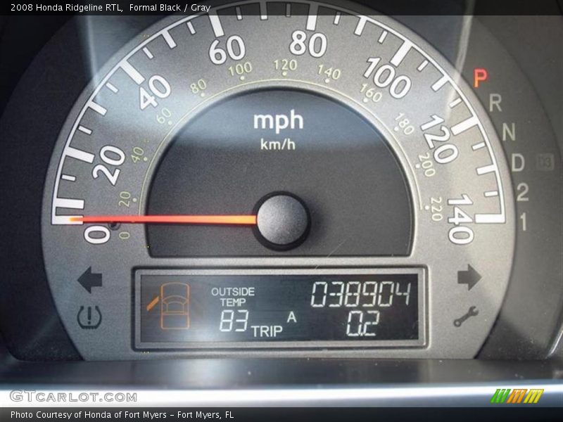 Formal Black / Gray 2008 Honda Ridgeline RTL