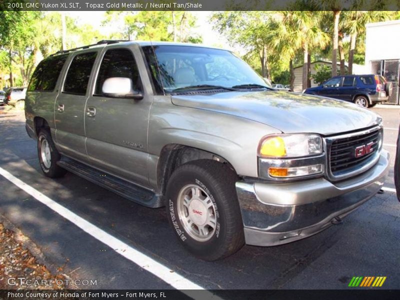 Topaz Gold Metallic / Neutral Tan/Shale 2001 GMC Yukon XL SLT