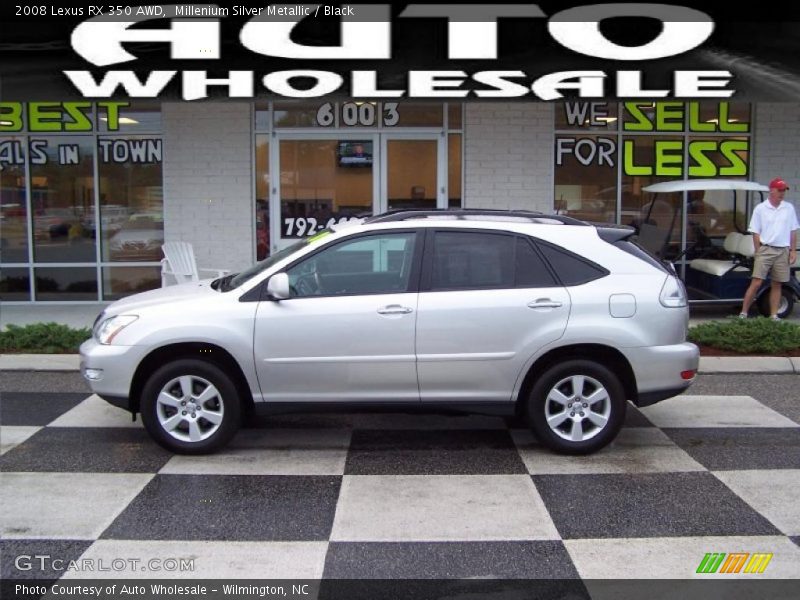 Millenium Silver Metallic / Black 2008 Lexus RX 350 AWD