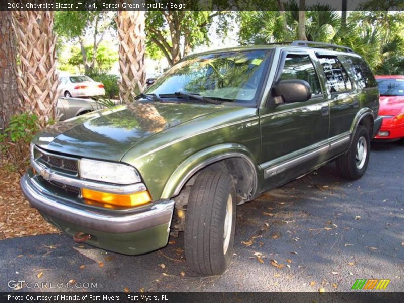 Forest Green Metallic / Beige 2001 Chevrolet Blazer LT 4x4