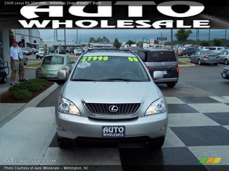 Millenium Silver Metallic / Black 2008 Lexus RX 350 AWD