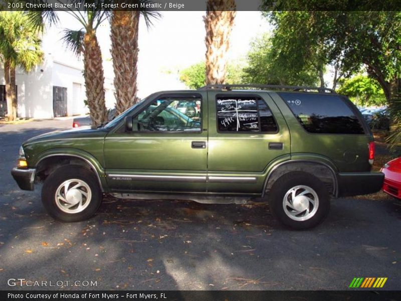 Forest Green Metallic / Beige 2001 Chevrolet Blazer LT 4x4