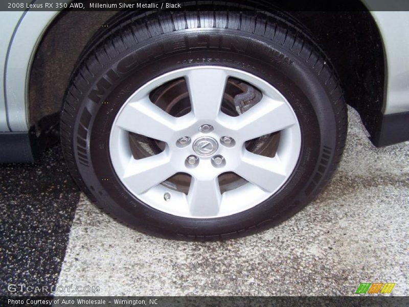 Millenium Silver Metallic / Black 2008 Lexus RX 350 AWD