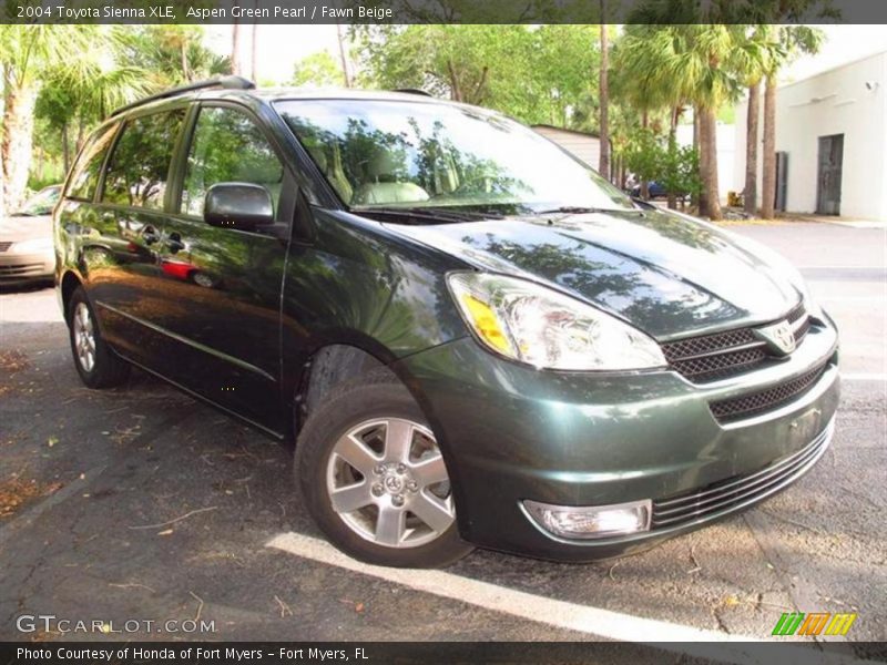 Aspen Green Pearl / Fawn Beige 2004 Toyota Sienna XLE