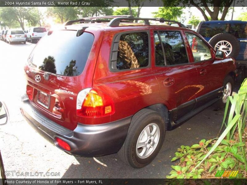 Merlot Red / Gray 2004 Hyundai Santa Fe GLS