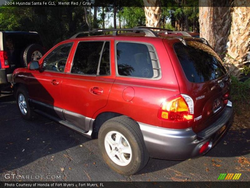 Merlot Red / Gray 2004 Hyundai Santa Fe GLS