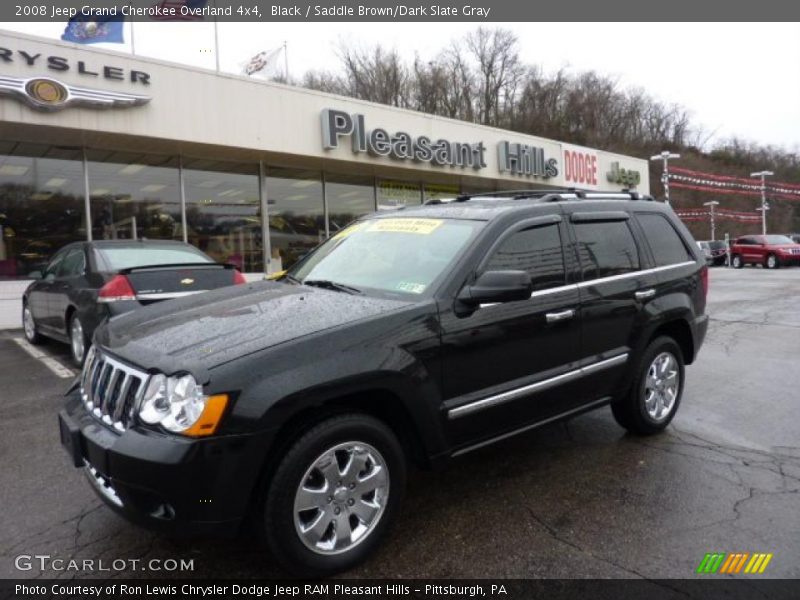 Black / Saddle Brown/Dark Slate Gray 2008 Jeep Grand Cherokee Overland 4x4
