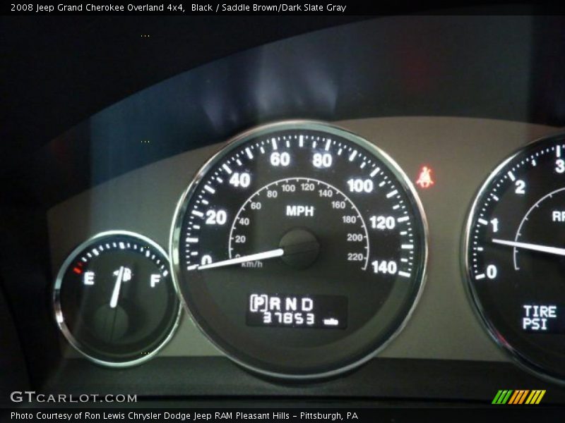 Black / Saddle Brown/Dark Slate Gray 2008 Jeep Grand Cherokee Overland 4x4