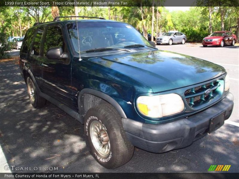 Tropic Green Metallic / Medium Prairie Tan 1999 Ford Explorer Sport