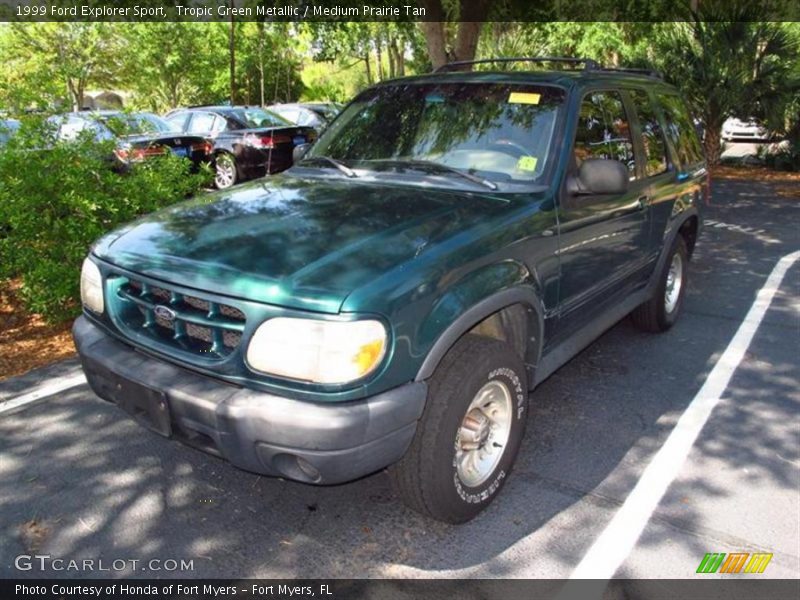 Tropic Green Metallic / Medium Prairie Tan 1999 Ford Explorer Sport