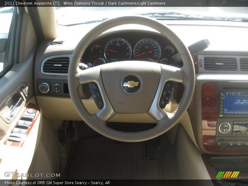 White Diamond Tricoat / Dark Cashmere/Light Cashmere 2011 Chevrolet Avalanche LTZ
