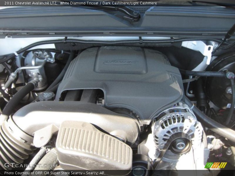 White Diamond Tricoat / Dark Cashmere/Light Cashmere 2011 Chevrolet Avalanche LTZ