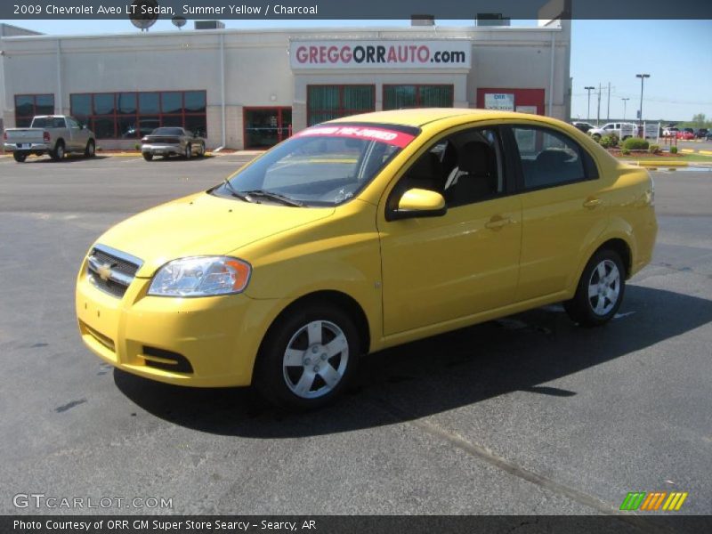 Summer Yellow / Charcoal 2009 Chevrolet Aveo LT Sedan