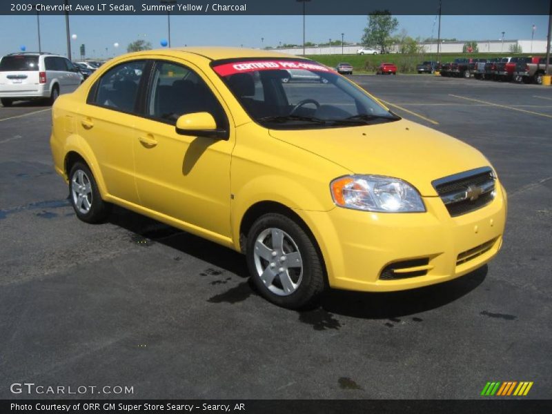 Summer Yellow / Charcoal 2009 Chevrolet Aveo LT Sedan