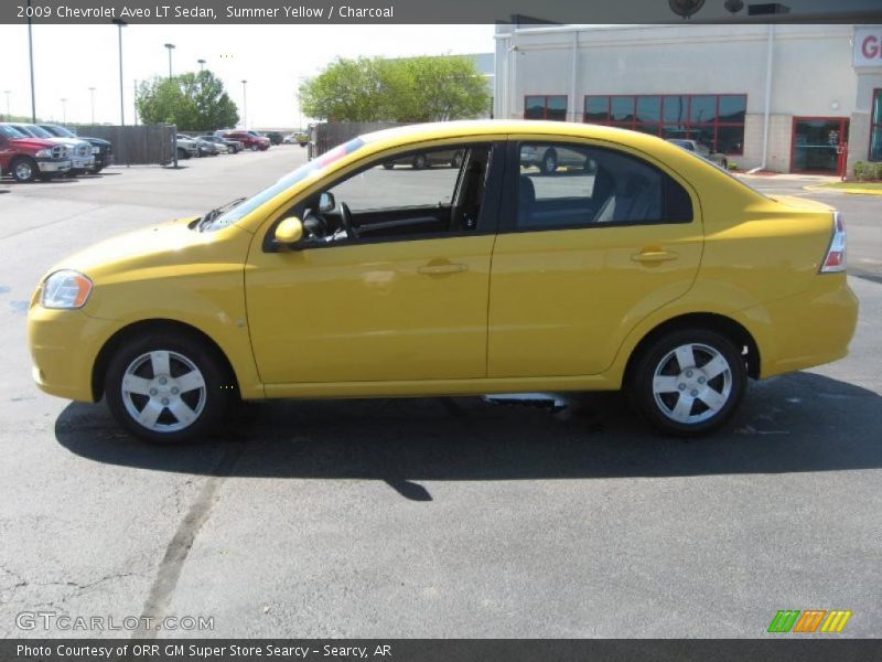 Summer Yellow / Charcoal 2009 Chevrolet Aveo LT Sedan