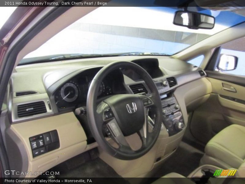 Dark Cherry Pearl / Beige 2011 Honda Odyssey Touring