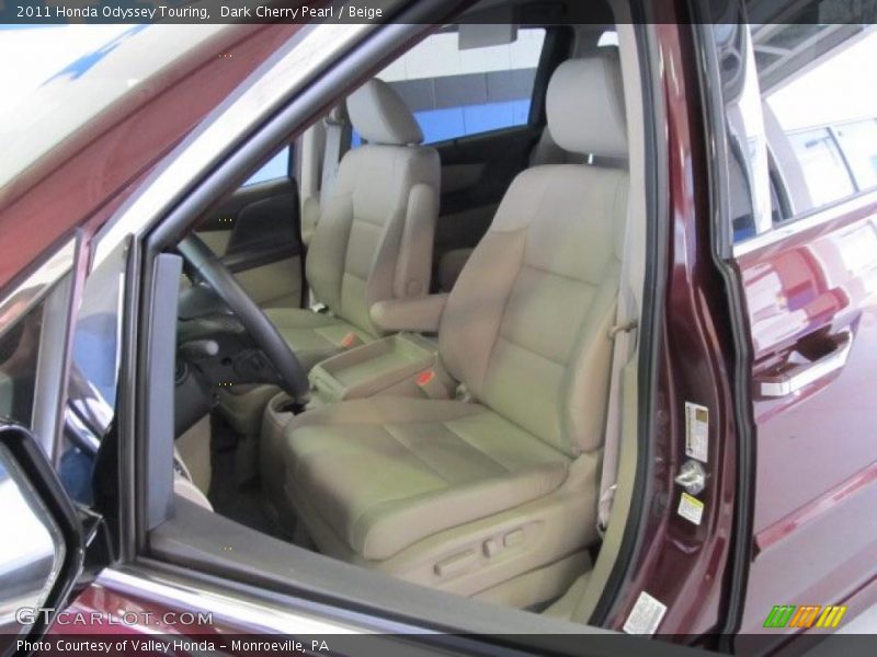 Dark Cherry Pearl / Beige 2011 Honda Odyssey Touring