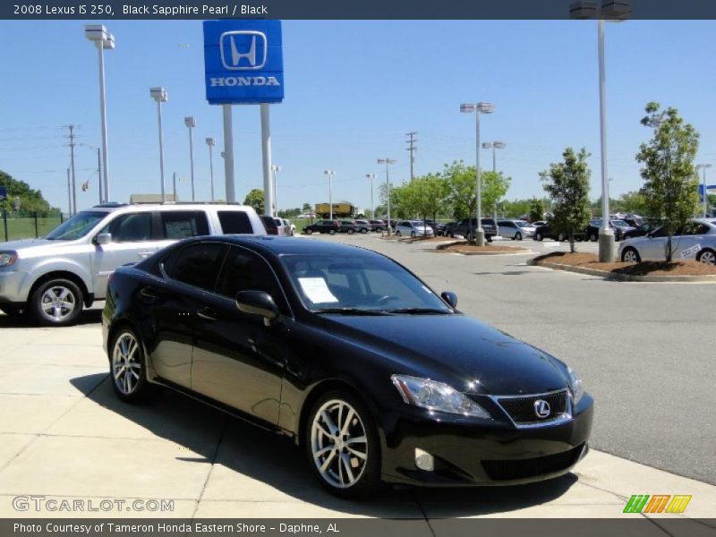 Black Sapphire Pearl / Black 2008 Lexus IS 250