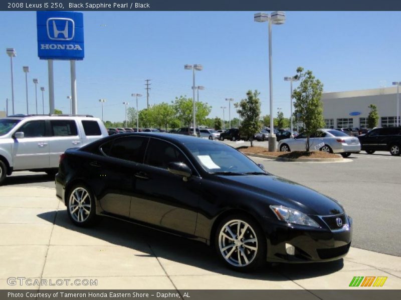 Black Sapphire Pearl / Black 2008 Lexus IS 250