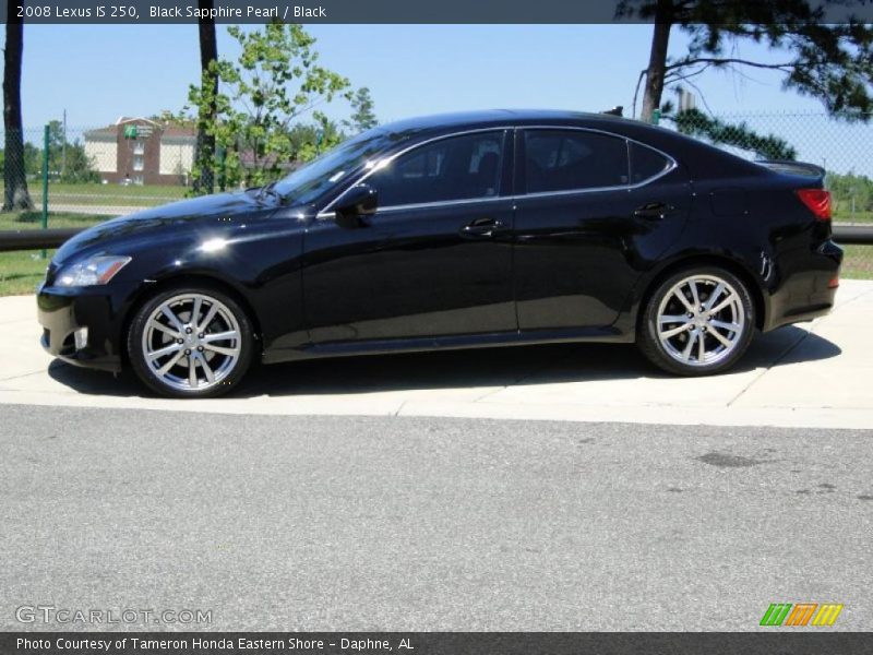 Black Sapphire Pearl / Black 2008 Lexus IS 250