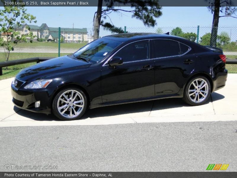 Black Sapphire Pearl / Black 2008 Lexus IS 250