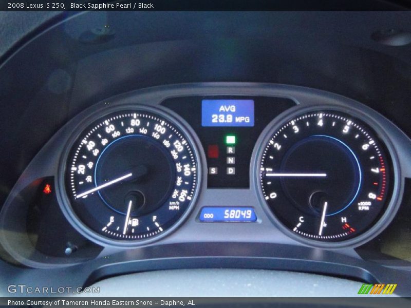 Black Sapphire Pearl / Black 2008 Lexus IS 250