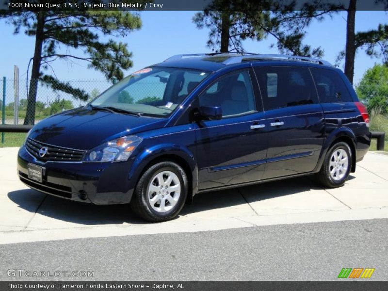 Majestic Blue Metallic / Gray 2008 Nissan Quest 3.5 S