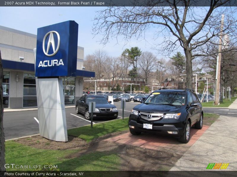 Formal Black Pearl / Taupe 2007 Acura MDX Technology