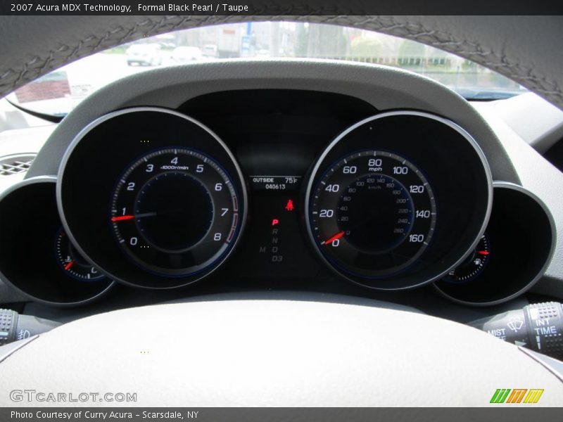 Formal Black Pearl / Taupe 2007 Acura MDX Technology