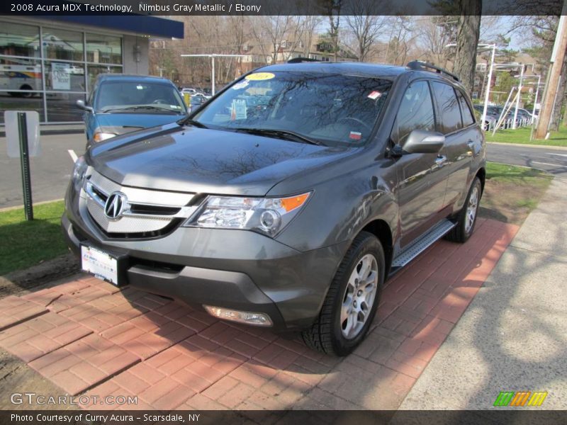 Nimbus Gray Metallic / Ebony 2008 Acura MDX Technology