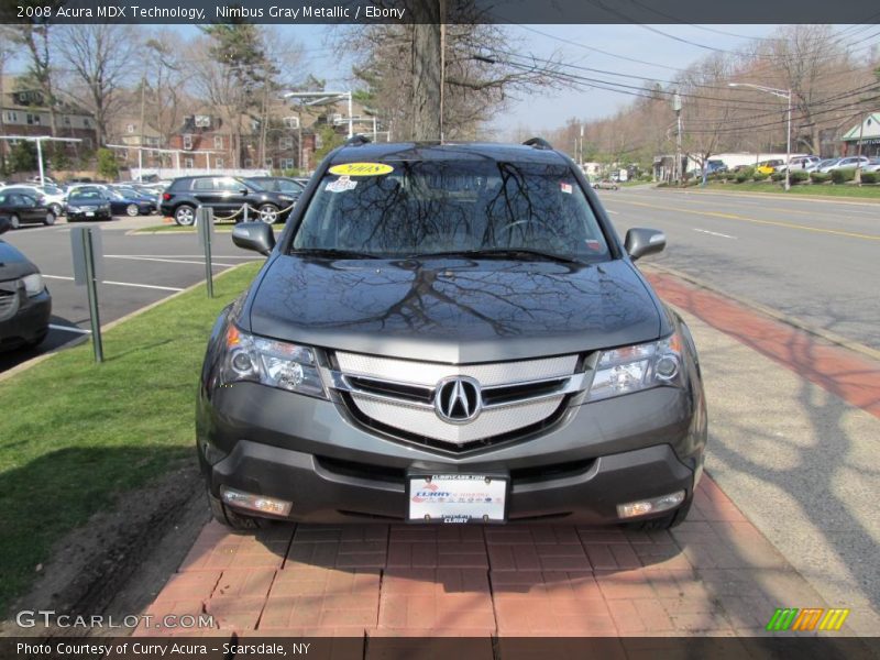 Nimbus Gray Metallic / Ebony 2008 Acura MDX Technology