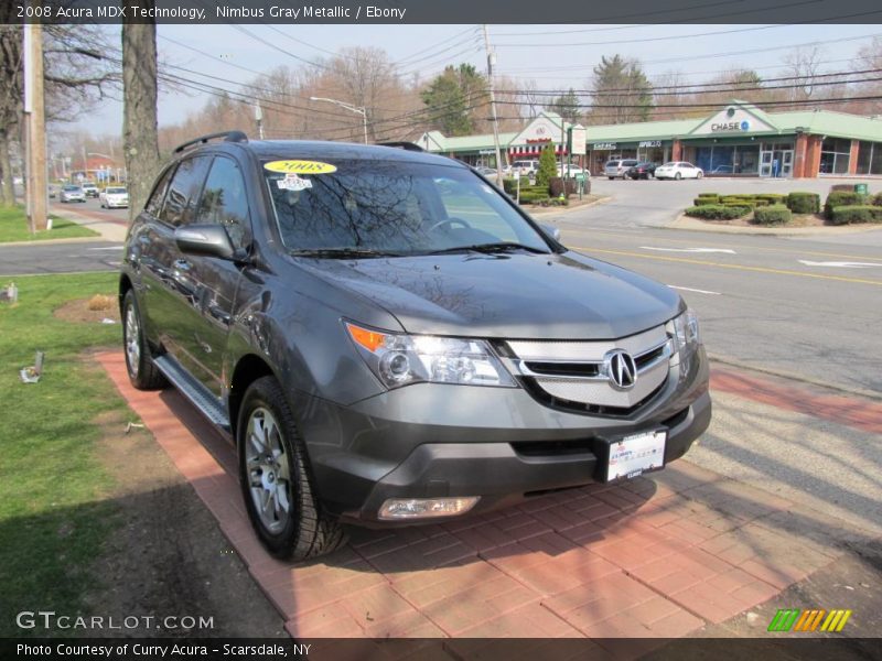 Nimbus Gray Metallic / Ebony 2008 Acura MDX Technology